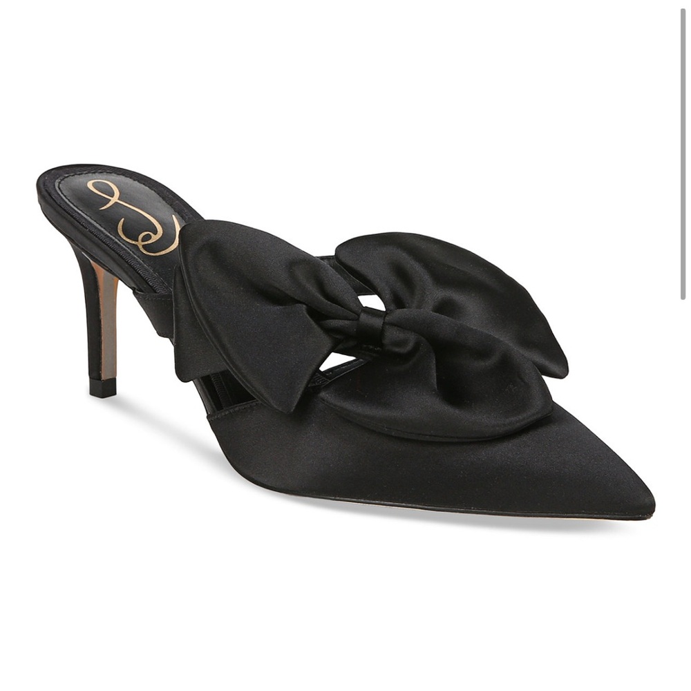 Sam Edelman Veranda Bow Pointed-Toe Evening Mules - 8.5